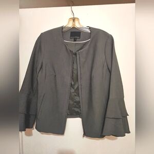 CALVIN KLEIN fitted blazer with ruffled sleeves
